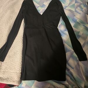 Charlotte Russe Black Long Sleeve Dress